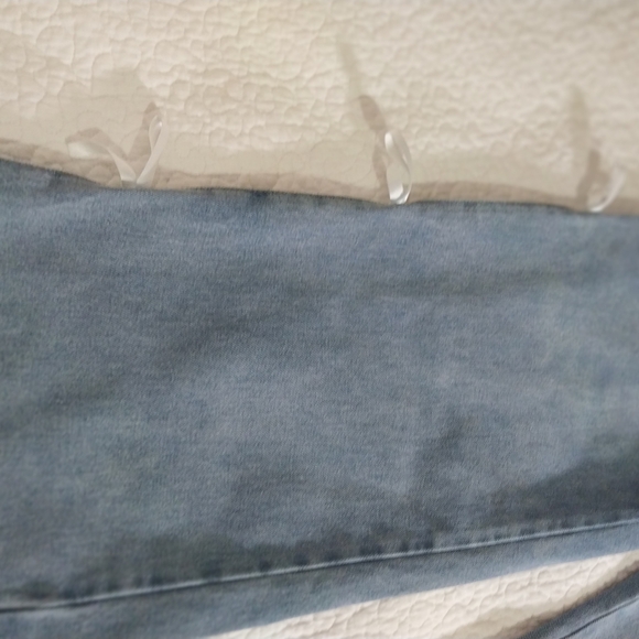 Blue Ankle Cropped Jeans with Side Ties Size 11 - Picture 9 of 15